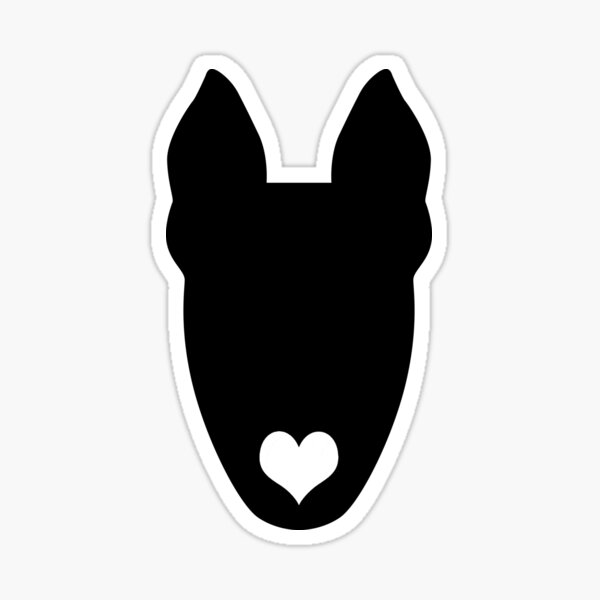 Item preview, funny bull terrier face heart dog  designed and sold by alaechamlal.