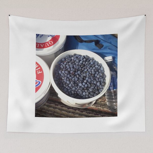 Item preview, Bucket of Picked Blueberries designed and sold by dreamlifemojo.