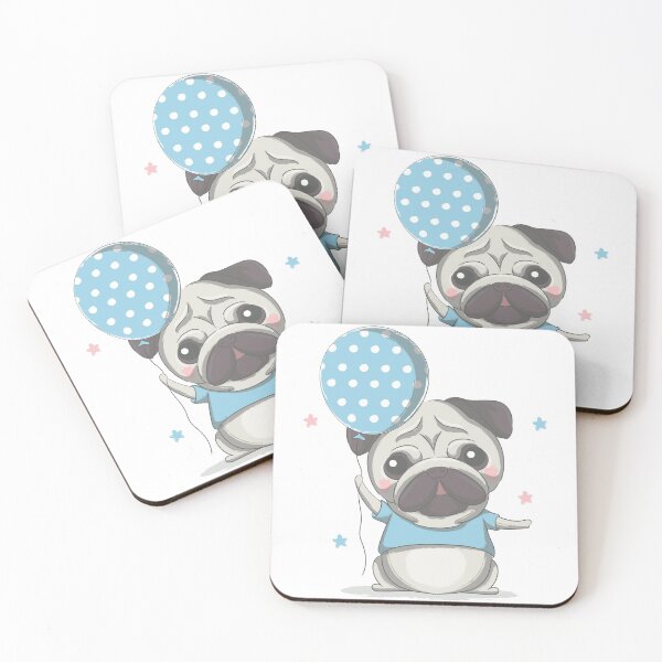 Item preview, Cute Little Pug with a Baloon designed and sold by Kids-Playground.