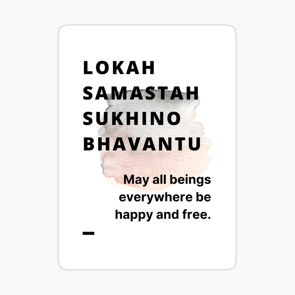 lokah samastah sukhino bhavantu Art Board Print for Sale by ecogaiastore |  Redbubble
