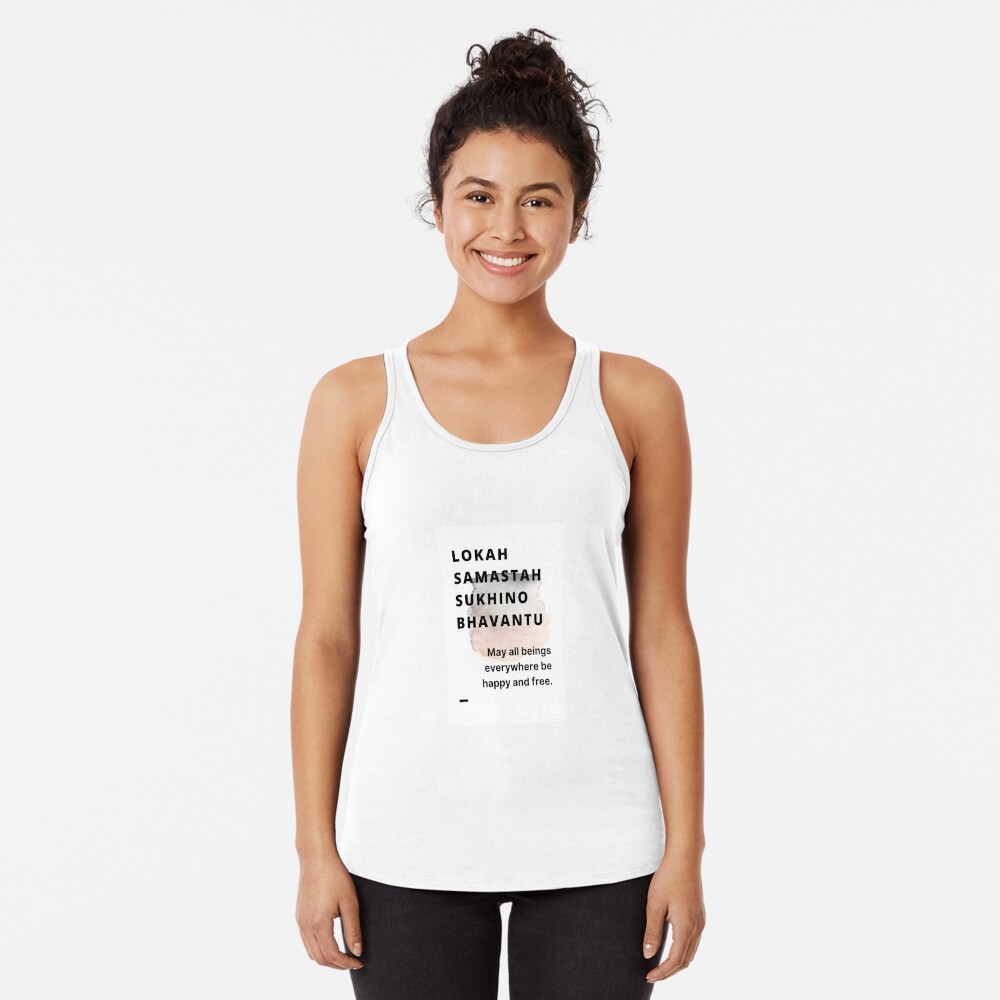 Mantra Tank Top - May All Beings Be Happy & Free