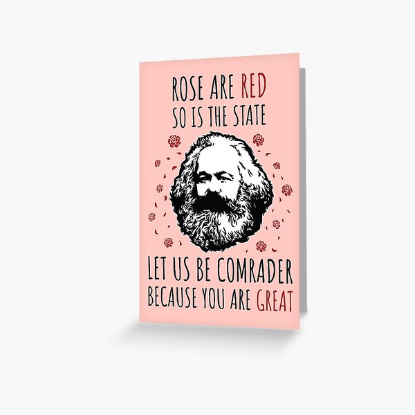 Karl Marx Communist Valentines Greeting Card