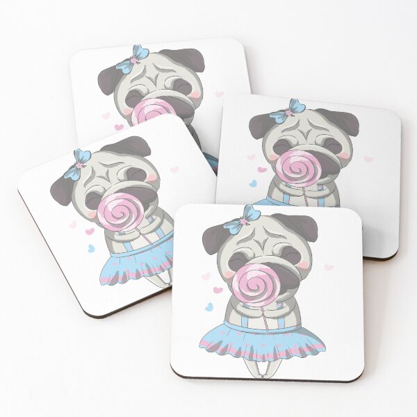 Item preview, Cute Little Pug with a Lollypop designed and sold by Kids-Playground.