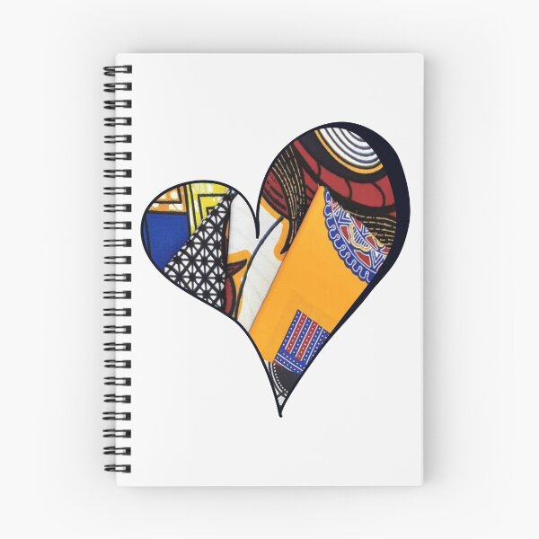 Item preview, African Fabric Heart Collage Art [#27] designed and sold by AfriStyleUK.