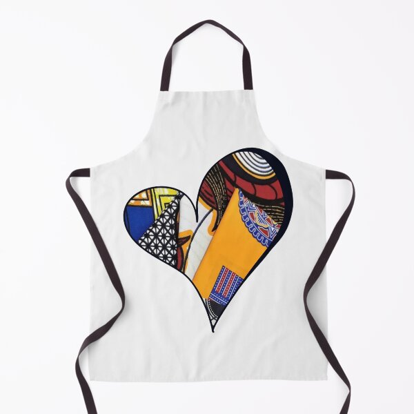 Item preview, African Fabric Heart Collage Art [#27] designed and sold by AfriStyleUK.
