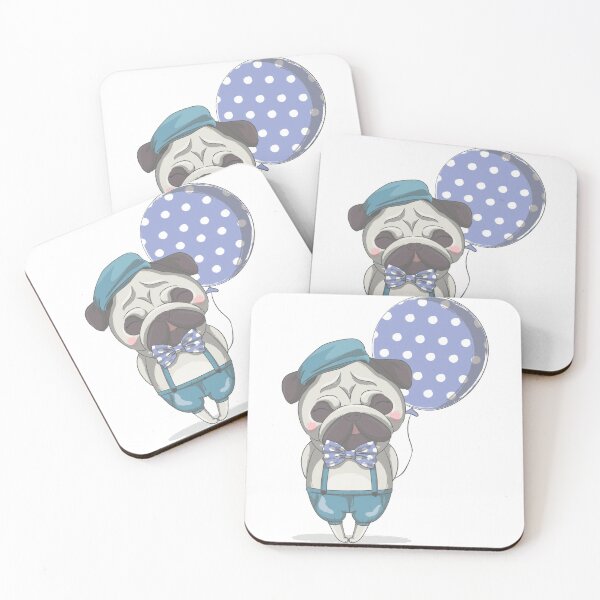 Item preview, Sweet Little Pug with a Baloon designed and sold by Kids-Playground.