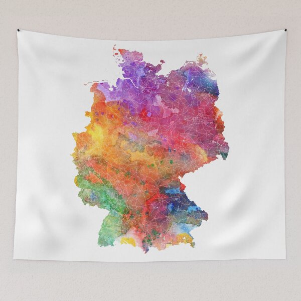 Item preview, Germany Map Watercolor by Zouzounio Art designed and sold by zouzounioart.