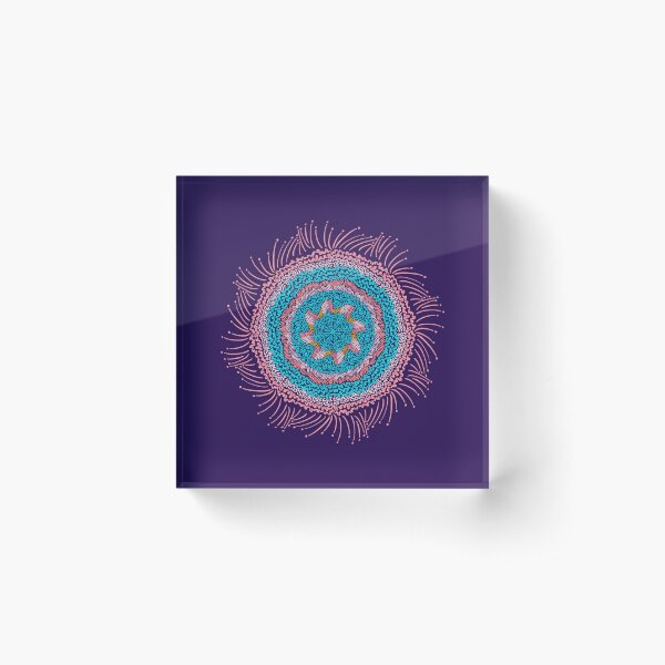 Andromeda Abstract - Primary Purple Palette Acrylic Block