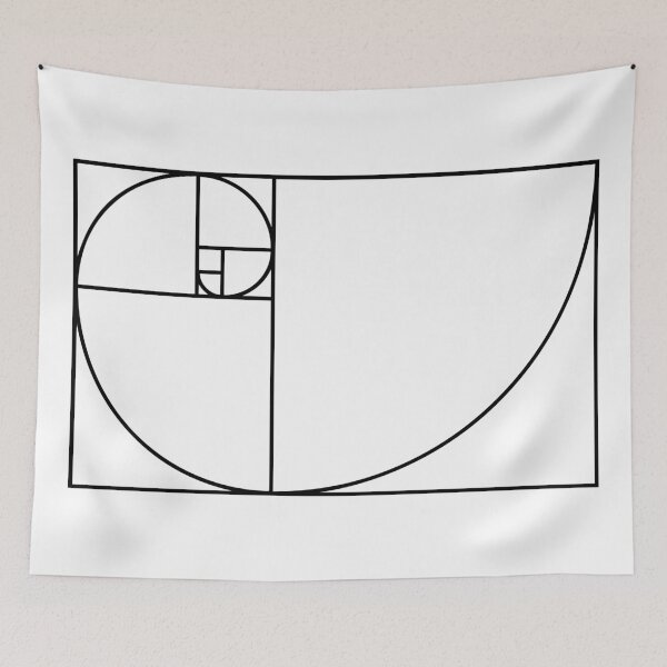 Item preview, Fibonacci Spiral (Black) designed and sold by GalacticEmpire.