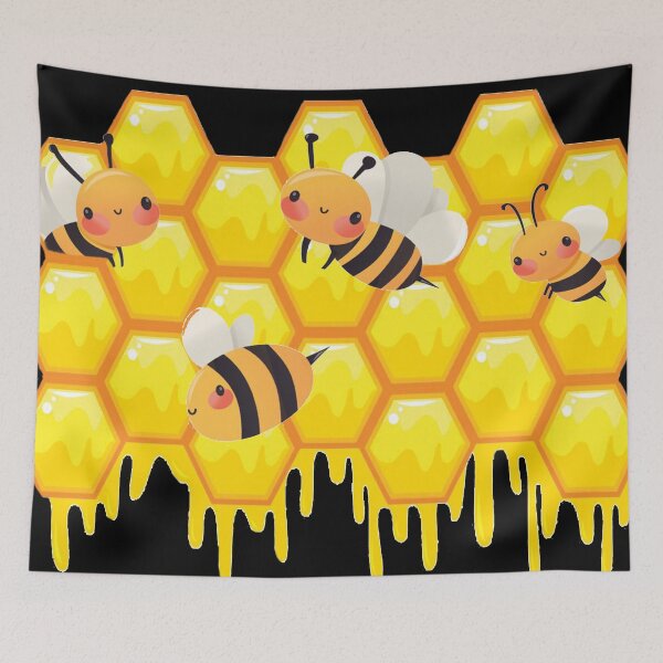 Item preview, Busy Bee Honeycomb Dripping Honey Kawaii Bee designed and sold by TammiPrez.