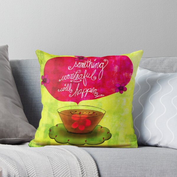 Item preview, What my #Tea says to me - Feb 10, 2014 Pillow designed and sold by Jennifer R.  Cook.