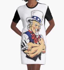 uncle sam Graphic T-Shirt Dress