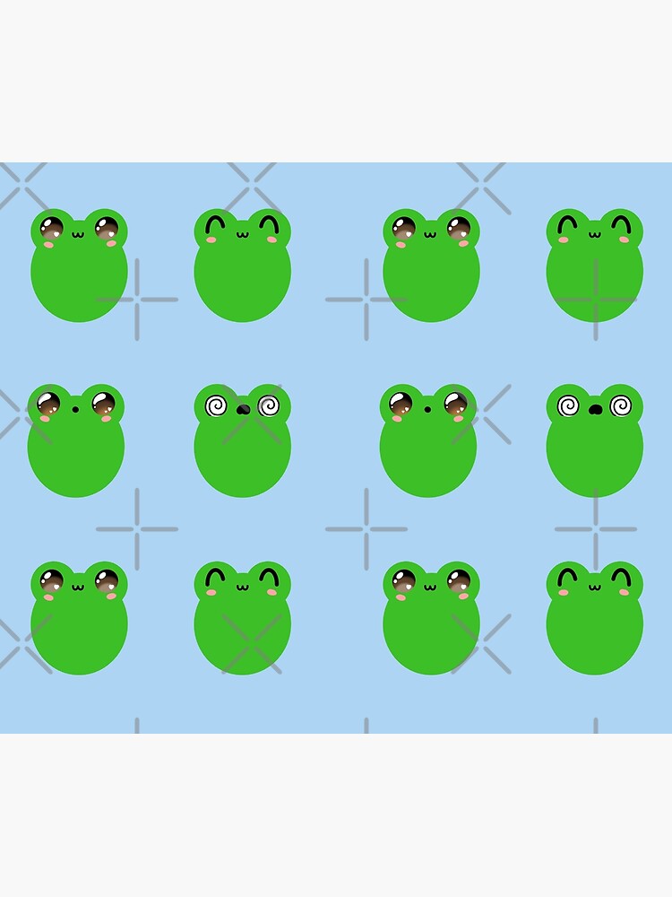 Discover Cute frog face expressions v2 Shower Curtain