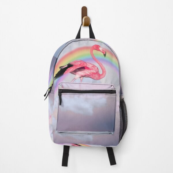 Item preview, Flamingo walking on the clouds and rainbow designed and sold by Blacklinesw9.