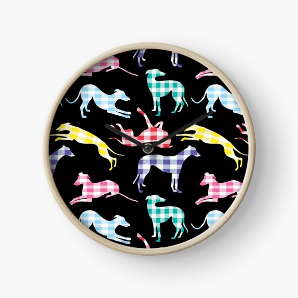 Item preview, Greyhounds Patchwork Plaid on Black designed and sold by GreytGraphicals.