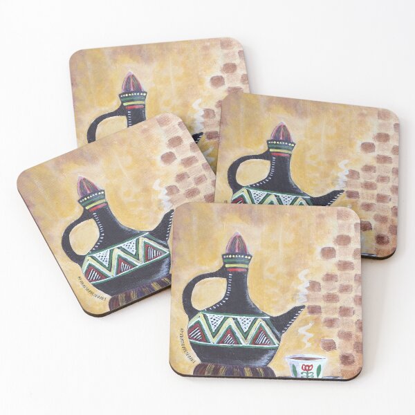 Item preview, Habesha Jebena and Finjaan Traditional East African Coffee Painting designed and sold by Manars-art.
