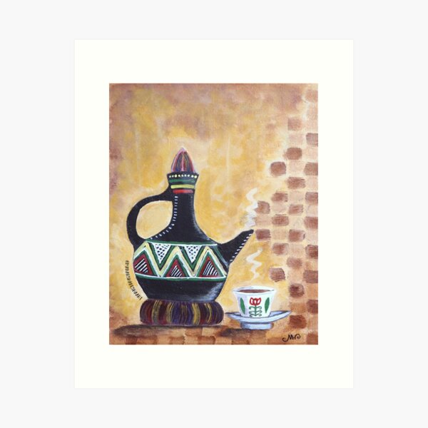 Jebena Canvas Art Coffee Mug Print Coffee Digital Art Print JEBENA COFFEE PRINT Coffee Mug Jebena Coffee Art Eritrean Jebena Print