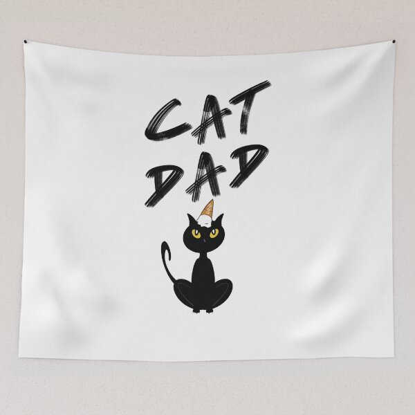 Item preview, Cat Dad - Cat with Vanilla Ice Cream on Head designed and sold by BusyMonkeys.
