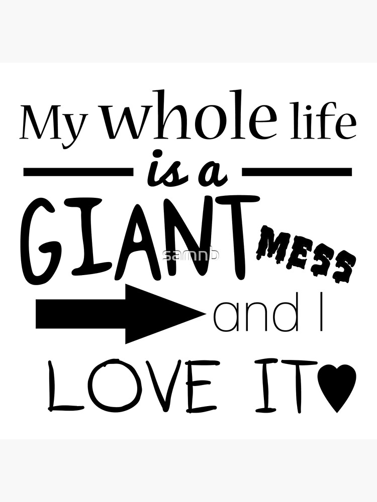 My Whole Life Is A Giant Mess And I Love It Andy Dwyer Poster By