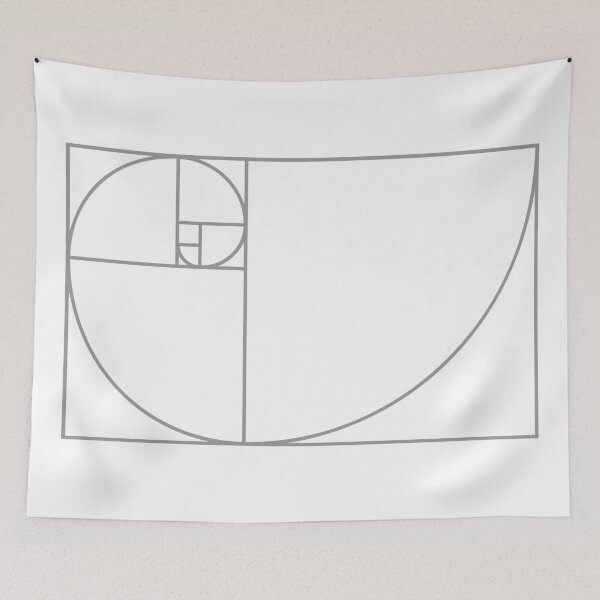 Item preview, Fibonacci Spiral (Light Grey) designed and sold by GalacticEmpire.