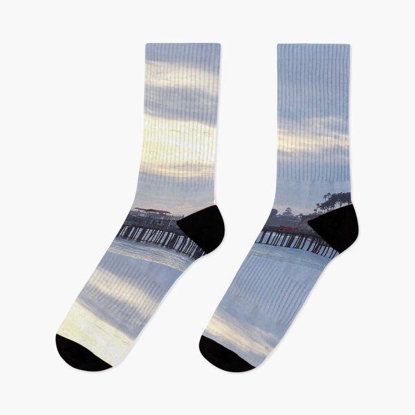 Item preview, Ocean pier with seagull at sunset designed and sold by teesonwheels.
