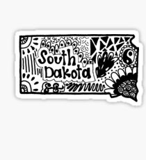 South Dakota Zentangle Sticker