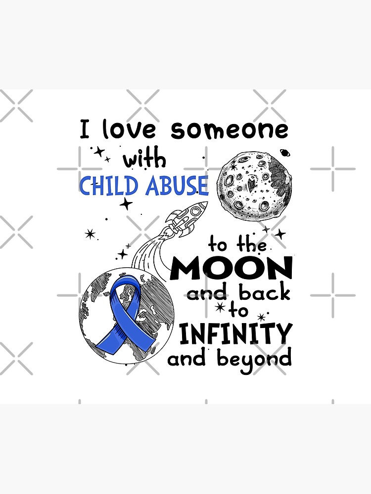 Disover I Love Someone With Child Abuse To The Moon And Back Duvet Cover