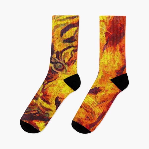 Item preview, Tiger on fire style - art designed and sold by Fire-Style-Art.