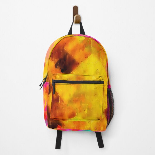 Item preview, geometric pixel pattern painting abstract in brown yellow pink green designed and sold by Mrvell.