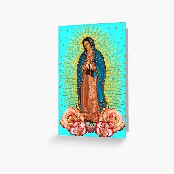 La Virgen De Guadalupe Mother Mary Madre de Dios Greeting Card by vagonart