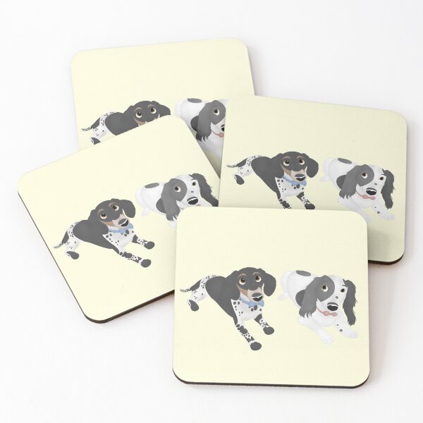Item preview, Cartoony Dachshunds Wearing Bow Ties Illustration designed and sold by pawtraitdreams.