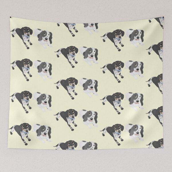 Item preview, Cartoony Dachshunds Wearing Bow Ties Illustration designed and sold by pawtraitdreams.