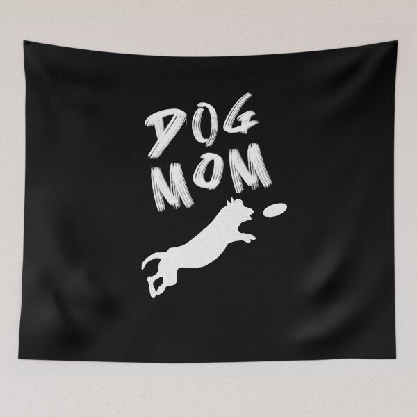 Item preview, Dog Mom - Dog Chasing Frisbee - Black designed and sold by BusyMonkeys.