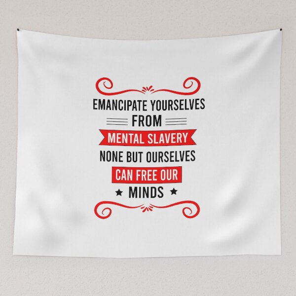 Item preview, Emancipate yourselves from mental slavery None but ourselves can free our minds - Bob Marley song quote designed and sold by shy8.