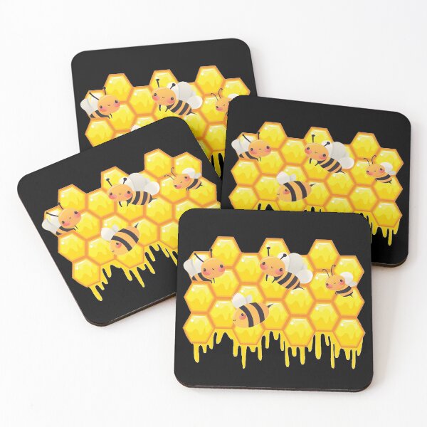 Item preview, Busy Bee Honeycomb Dripping Honey Kawaii Bee designed and sold by TammiPrez.