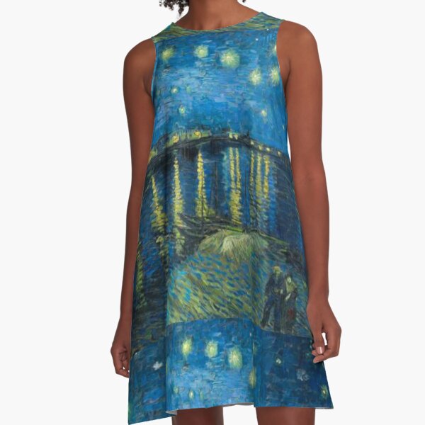 Starry Night Over the Rhône woman dress A-Line Dress