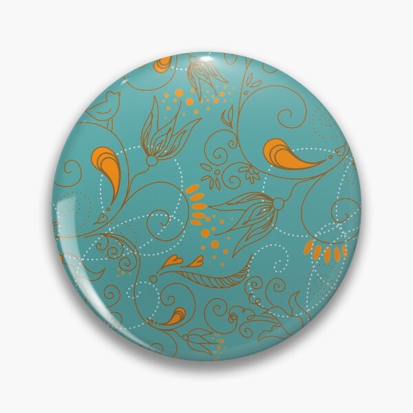 Item preview, Flowers and Birds Turquoise designed and sold by Ksaavet.