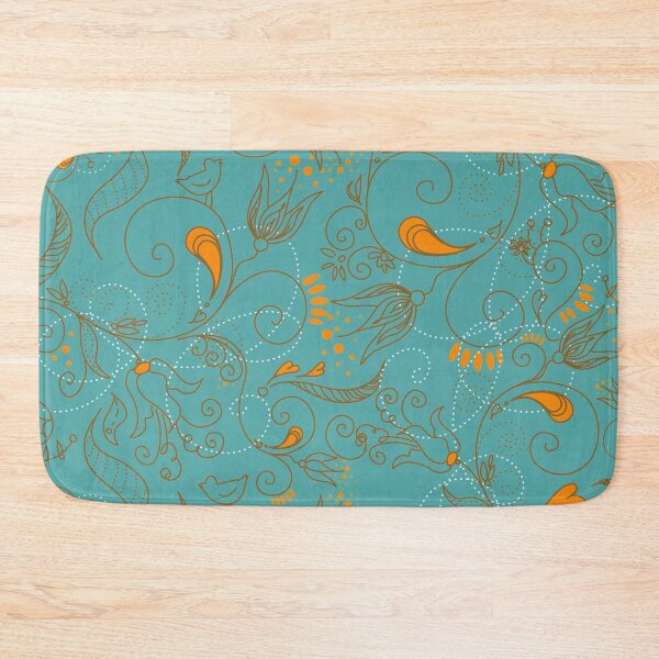 Item preview, Flowers and Birds Turquoise designed and sold by Ksaavet.