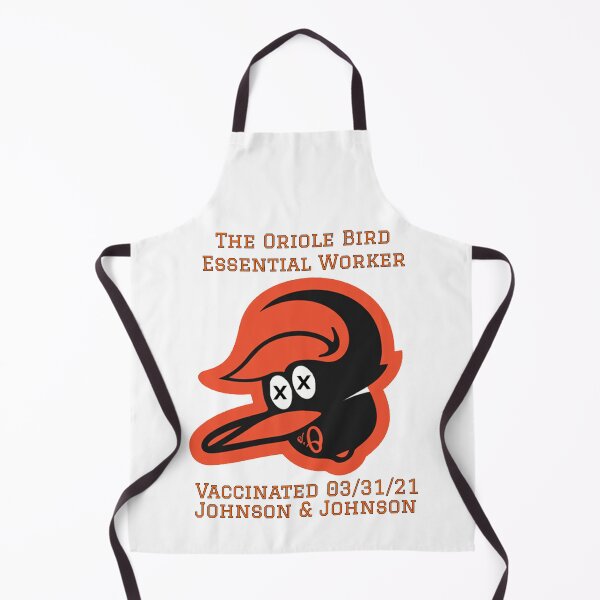 Aperçu de l'œuvre Ouvrier essentiel des oiseaux d'Oriole. L'usine de vaccins de Baltimore mélange jusqu'à 15 millions de doses chez Johnson et Johnson créée et vendue par GTOATlogos.