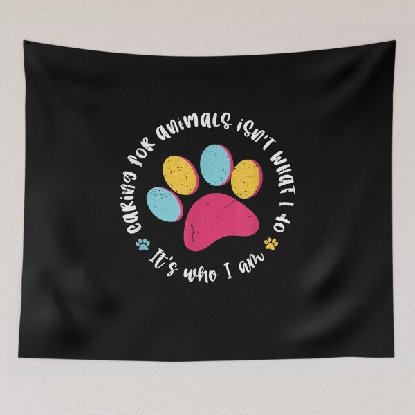 Item preview, Caring For Animals Isn't What I Do It's Who I Am Cute Paw  designed and sold by beatabea.