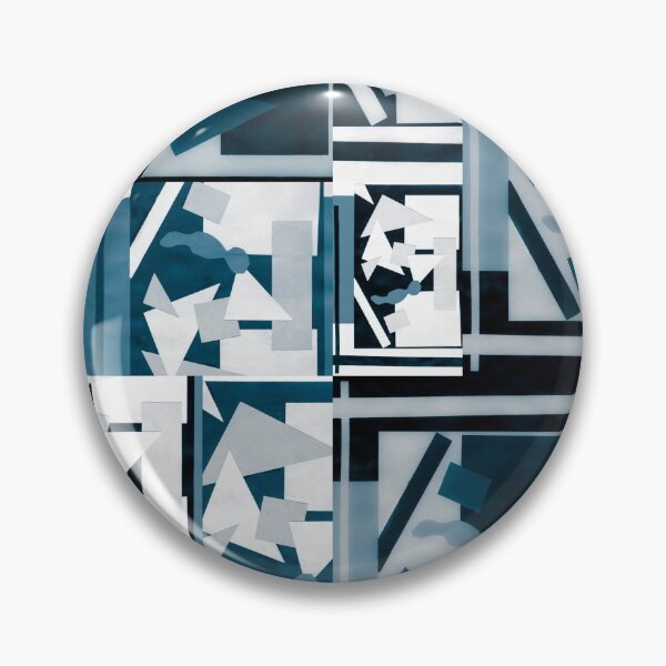 Artikelvorschau, Geometrische Formen Collage Art-Blue Tint entworfen und verkauft von Designs By YL.