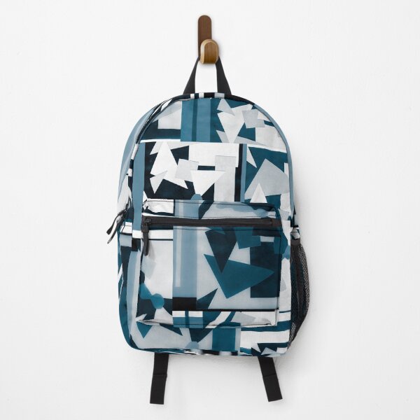 Item preview, Geometric Shapes Collage Art- Blue Tint designed and sold by Designs By YL.