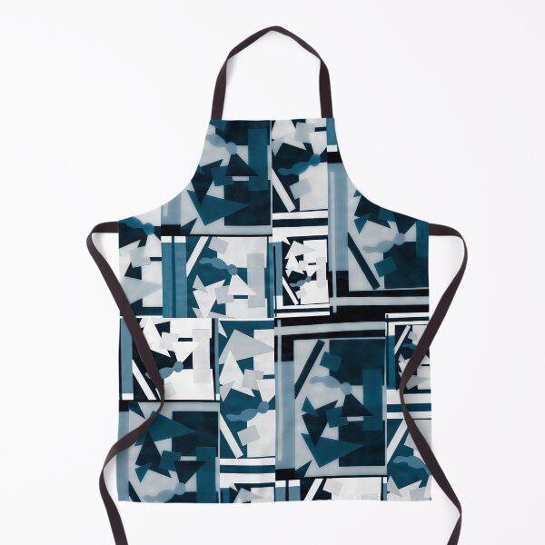 Item preview, Geometric Shapes Collage Art- Blue Tint designed and sold by Designs By YL.