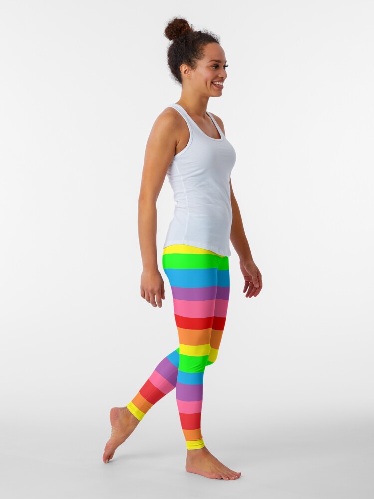 Women's Rainbow Racer Stripe Leggings