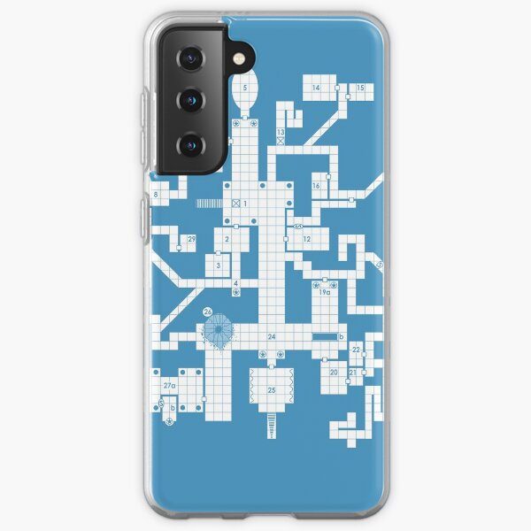 Old School Blue Dungeon Map Samsung Galaxy Soft Case