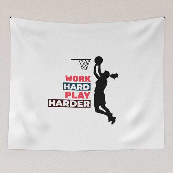 Item preview,   Work Hard Play Harder Female Basketball Player designed and sold by davestees506.