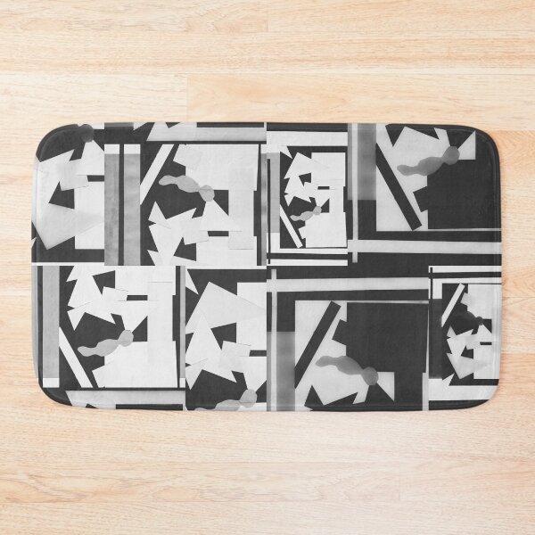 Item preview, Geometric Shapes Collage Art- Black & White designed and sold by Designs By YL.
