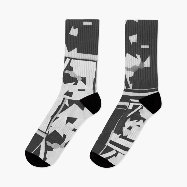 Item preview, Geometric Shapes Collage Art- Black & White designed and sold by Designs By YL.