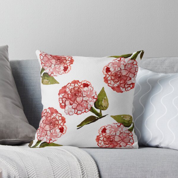 Item preview, Happy Pink Hydrangea Flowers - Watercolor designed and sold by aliciahayesart.