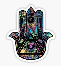 Illuminati Hamsa Sticker